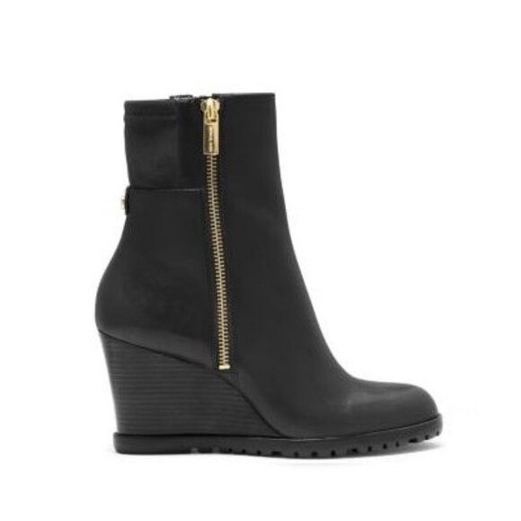 MICHAEL Michael Kors Sz. 6.5 Aileen Vachetta Leather Wedge Ankle Boots - Picture 2 of 14